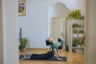 Woman noticing how her body feels today